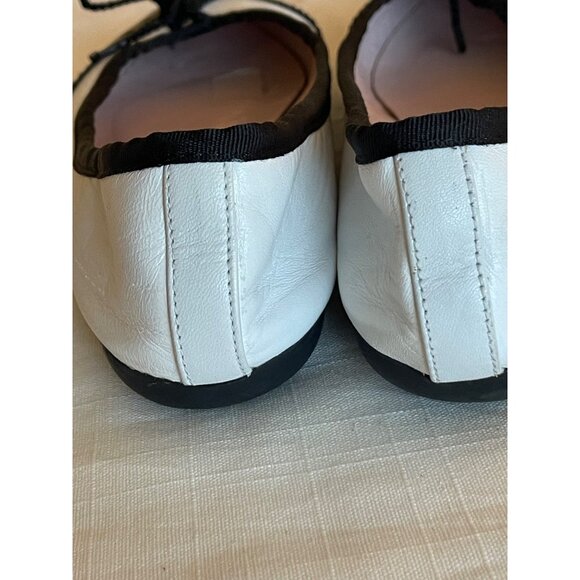 Paul Mayer flat wing tip slip on women's shoe black white size 8 excellent - Picture 5 of 8